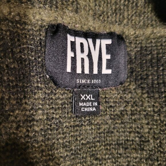 Frye Women's Open Front Cardigan Sweater Size XXL Aztec Southwestern,Green/Black - Picture 3 of 6